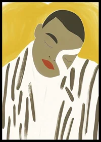 Minimalist portrait in earth tones captures serenity and elegance-6