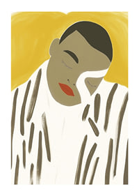 Minimalist portrait in earth tones captures serenity and elegance-1