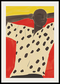 A relaxed figure contrasted with vibrant red-yellow tones-2