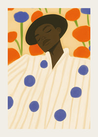 A peaceful rest surrounded by vibrant flowers and contrasting patterns-3