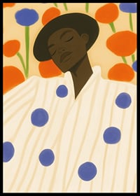 A peaceful rest surrounded by vibrant flowers and contrasting patterns-6