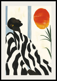 Une image harmonieuse avec calme, coucher de soleil et contrastes élégants-2