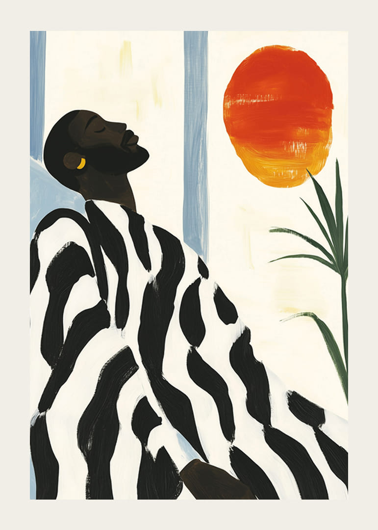 Une image harmonieuse avec calme, coucher de soleil et contrastes élégants-12