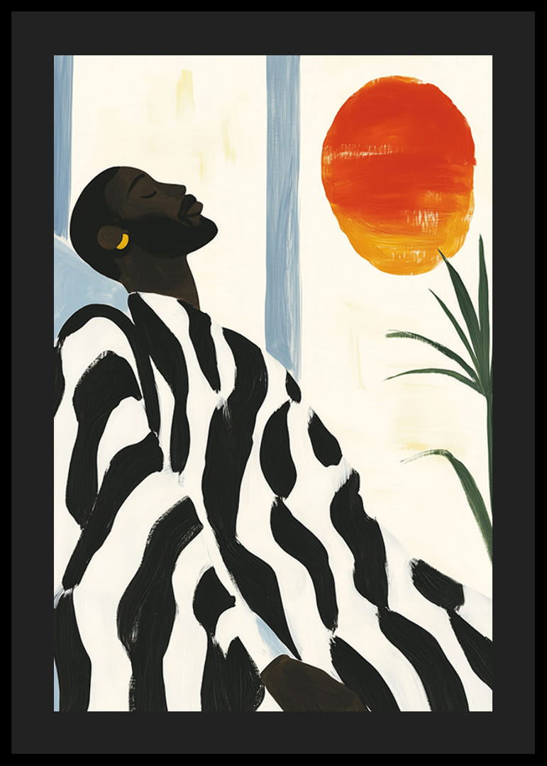 Une image harmonieuse avec calme, coucher de soleil et contrastes élégants-12