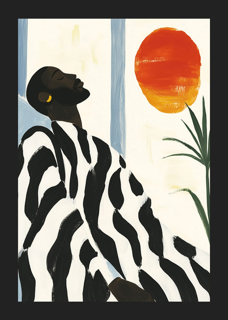 Une image harmonieuse avec calme, coucher de soleil et contrastes élégants-12