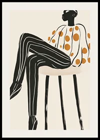 Stilren elegans och livfull design möts i denna konstnärliga poster-2