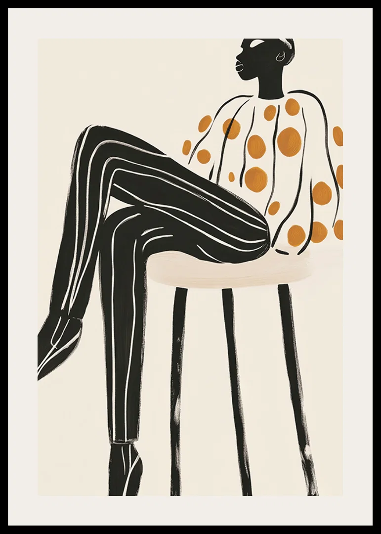 Stilren elegans och livfull design möts i denna konstnärliga poster-12