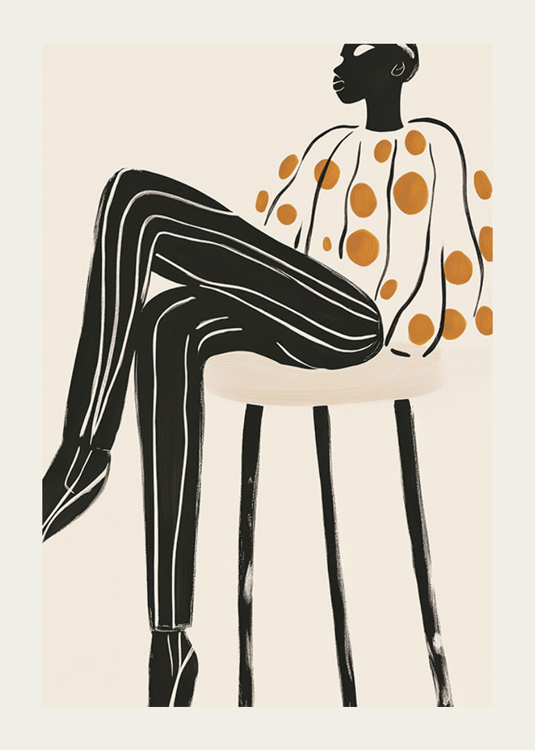 Stilig eleganse og livlig design kombineres i denne kunstneriske plakaten-12