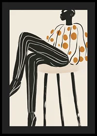 Stilren elegans och livfull design möts i denna konstnärliga poster-4