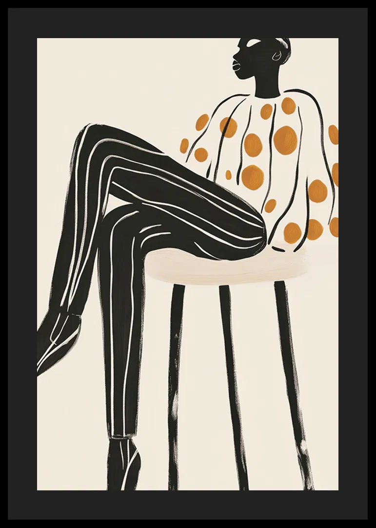 Stilren elegans och livfull design möts i denna konstnärliga poster-12