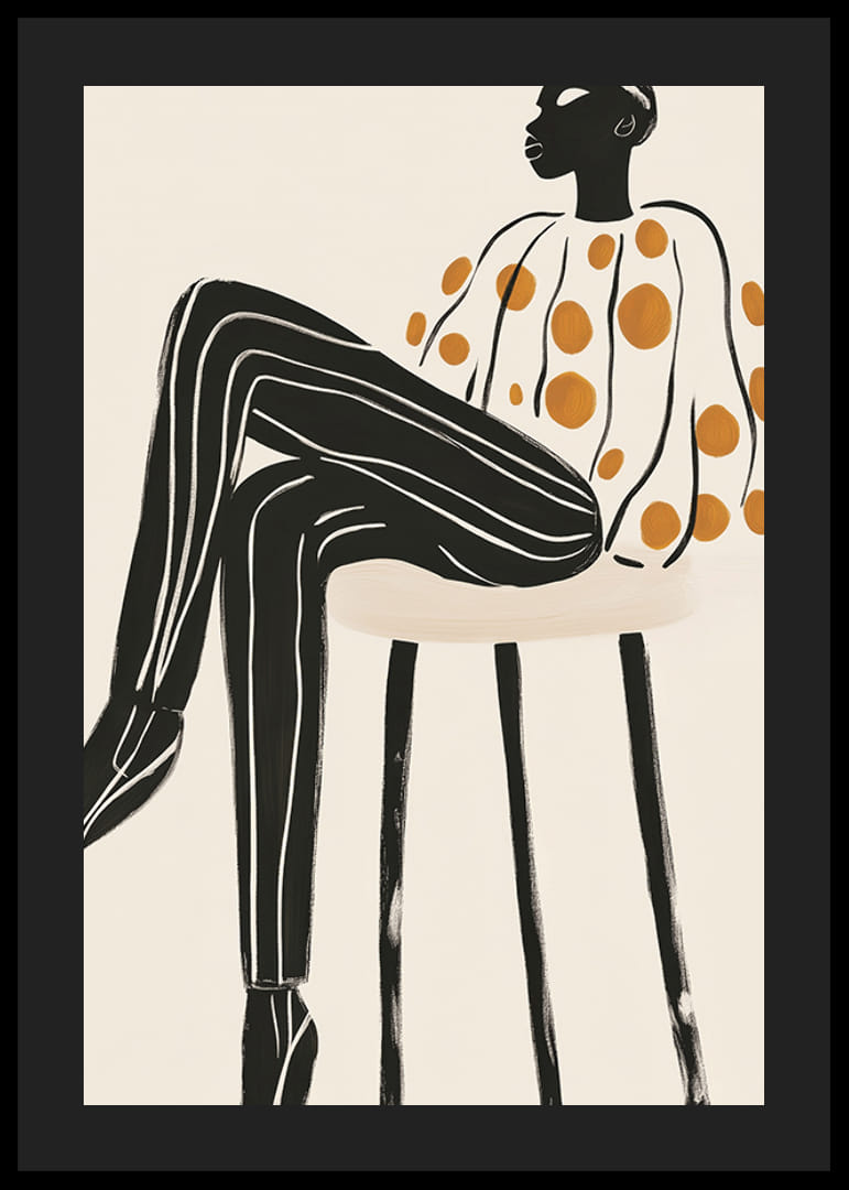 Stilig eleganse og livlig design kombineres i denne kunstneriske plakaten-12