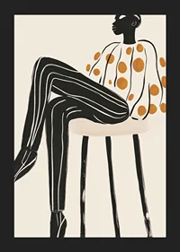 Stilren elegans och livfull design möts i denna konstnärliga poster-5