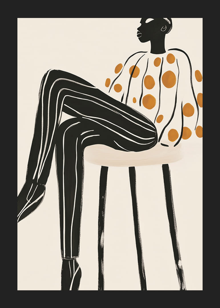 Stilig eleganse og livlig design kombineres i denne kunstneriske plakaten-12