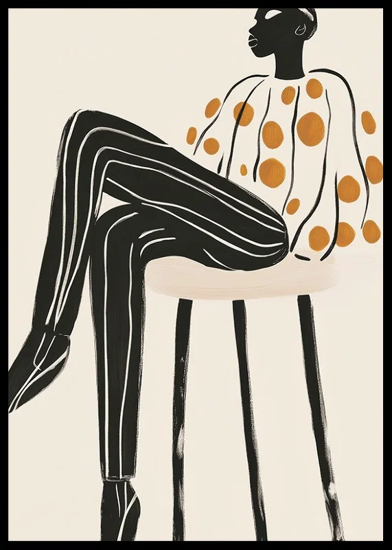 Stilren elegans och livfull design möts i denna konstnärliga poster-12