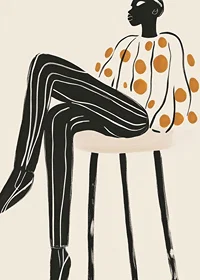 Stilren elegans och livfull design möts i denna konstnärliga poster-7