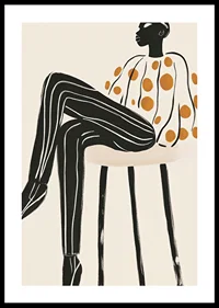 Stilren elegans och livfull design möts i denna konstnärliga poster-0