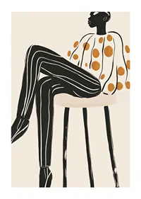 Stilren elegans och livfull design möts i denna konstnärliga poster-1