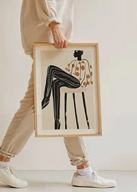 Stilren elegans och livfull design möts i denna konstnärliga poster-8