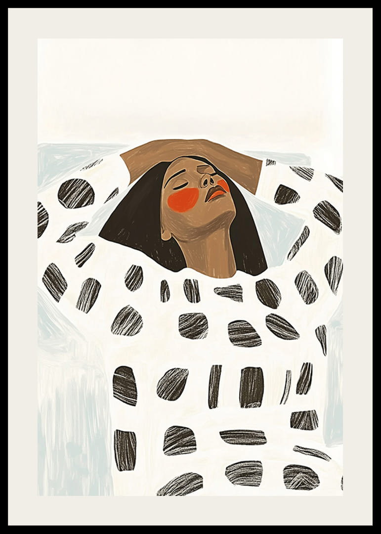 Harmonický plagát s odvážnymi tvarmi a upokojujúcimi výrazmi-12