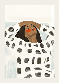 Harmonický plagát s odvážnymi tvarmi a upokojujúcimi výrazmi-3