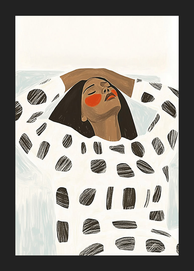 A harmonious poster with bold shapes and soothing expressions-12