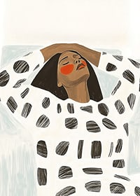 A harmonious poster with bold shapes and soothing expressions-7