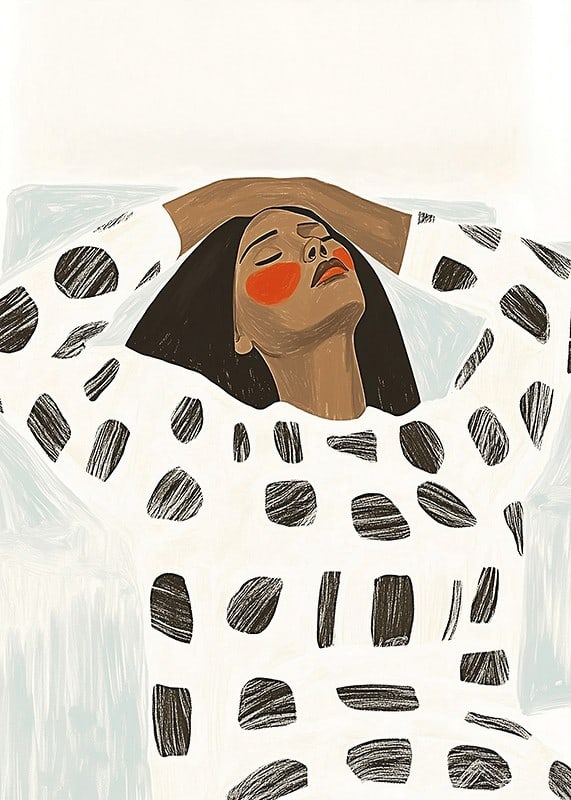 A harmonious poster with bold shapes and soothing expressions-12