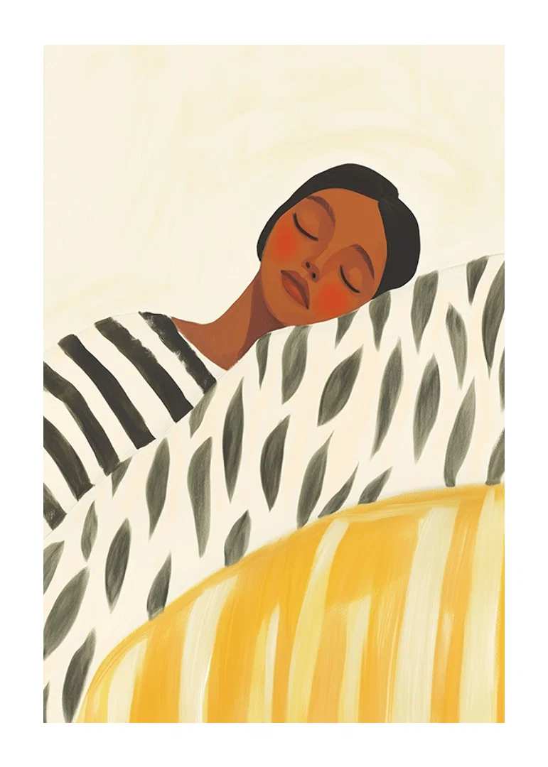 Dreamy illustration of rest with soft, calm colors-12