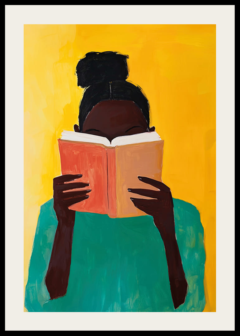 Libertad colorida en el placer de la lectura sobre un fondo soleado-12