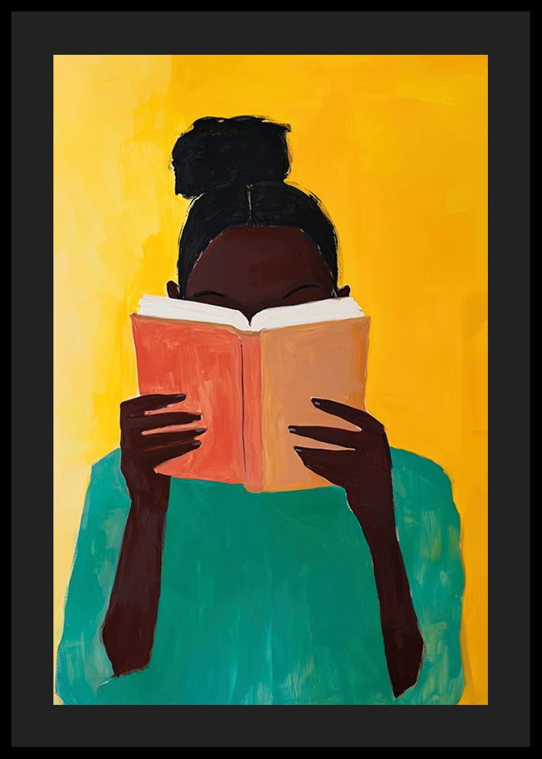 Libertad colorida en el placer de la lectura sobre un fondo soleado-12