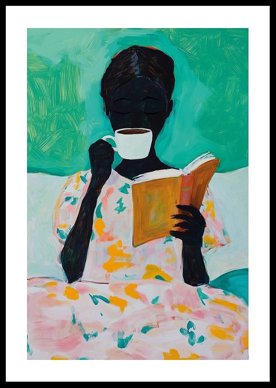 Détendez-vous dans un monde pastel avec un livre et un café pour une harmonie totale-12