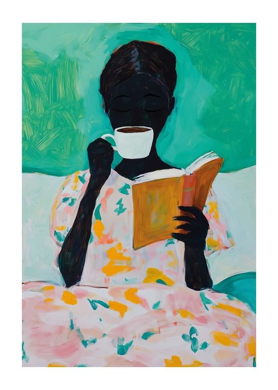 Détendez-vous dans un monde pastel avec un livre et un café pour une harmonie totale-12