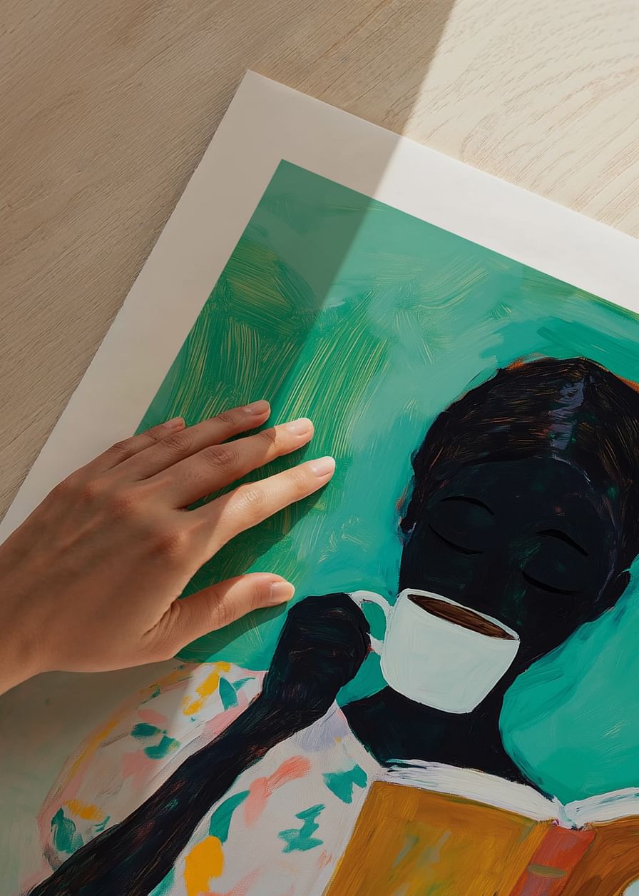 Détendez-vous dans un monde pastel avec un livre et un café pour une harmonie totale-12