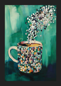 Colorful mug with pixelated steam lights up your room-5