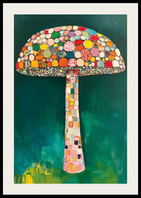 En magisk svamp av färgglada mosaikmönster ger liv åt rummet-2