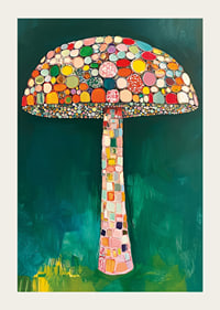 A magic mushroom of colorful mosaic patterns brings the room to life-3