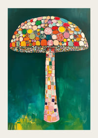 En magisk svamp av färgglada mosaikmönster ger liv åt rummet-3