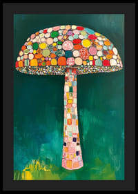 En magisk svamp av färgglada mosaikmönster ger liv åt rummet-4