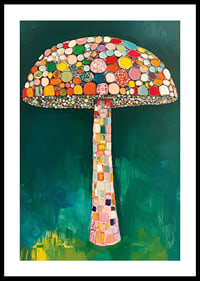 A magic mushroom of colorful mosaic patterns brings the room to life-0