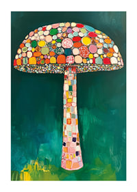 A magic mushroom of colorful mosaic patterns brings the room to life-1