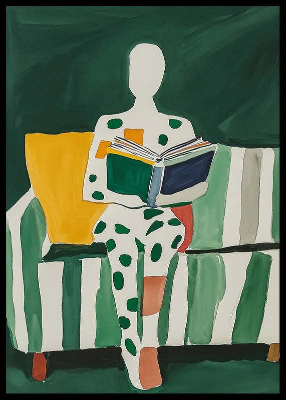 Abstrakt läsning: en färgsprakande resa in i bokens värld-12