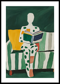 Abstract reading: a colorful journey into the world of books-0