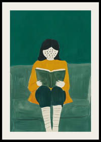 Un momento de lectura suave y soñador en un mundo colorido y elegante.-2