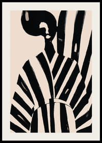 Les rayures noires et blanches audacieuses créent une sensation élégante et moderne-2