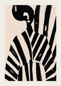 Les rayures noires et blanches audacieuses créent une sensation élégante et moderne-3