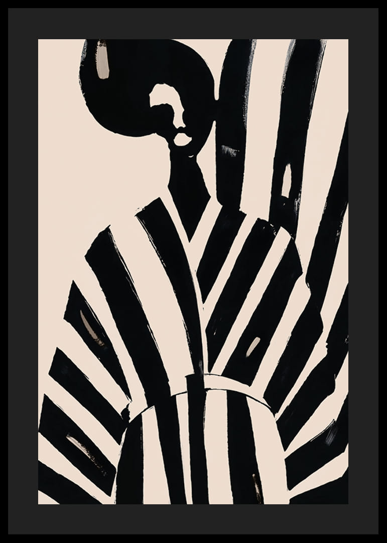 Les rayures noires et blanches audacieuses créent une sensation élégante et moderne-12