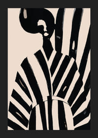 Les rayures noires et blanches audacieuses créent une sensation élégante et moderne-5