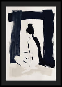 En elegant silhuett framträder i mjuka kontraster av svart och vitt-4