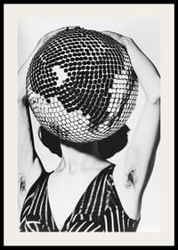 Contrasts capture the mystique of a disco ball face-2