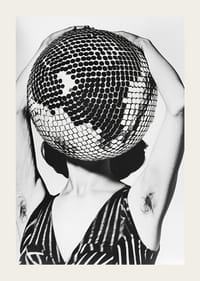 Contrasts capture the mystique of a disco ball face-3